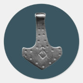 Steel Thammer ultra blaue kleine runde Aufkleber (Vorderseite)