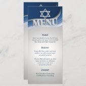 Steel Wave Bar Mitzvah Menu Menükarte (Vorne/Hinten)