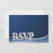 Steel Wave Blue UAWG RSVP Karte (Rückseite)