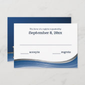 Steel Wave Blue UAWG RSVP Karte (Vorne/Hinten)