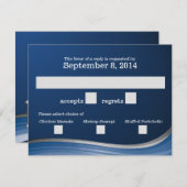 Steel Wave Blue UAWG RSVP Karte (Vorne/Hinten)