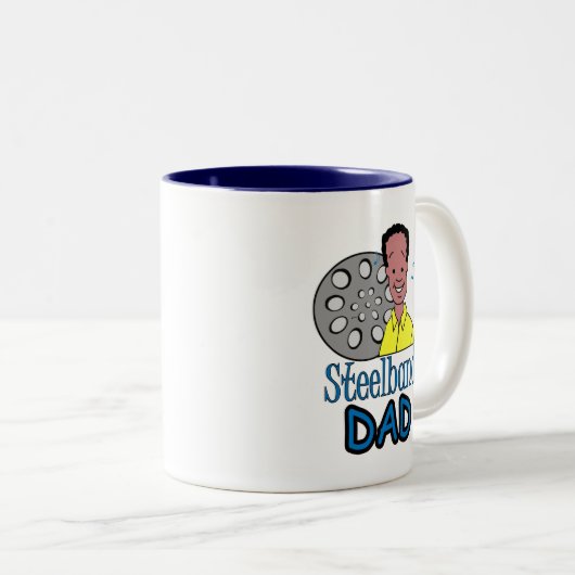 Steelband Vater Zweifarbige Tasse (VorderseiteRechts)