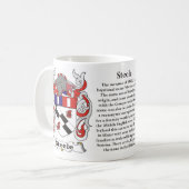 Steele Familien-Wappen Tasse (Vorderseite Links)