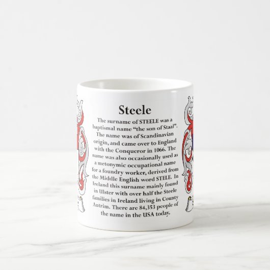 Steele Familien-Wappen Tasse (Mittel)
