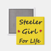 Steeler Girl for Life Magnet (Vorderseite/Rückseite)