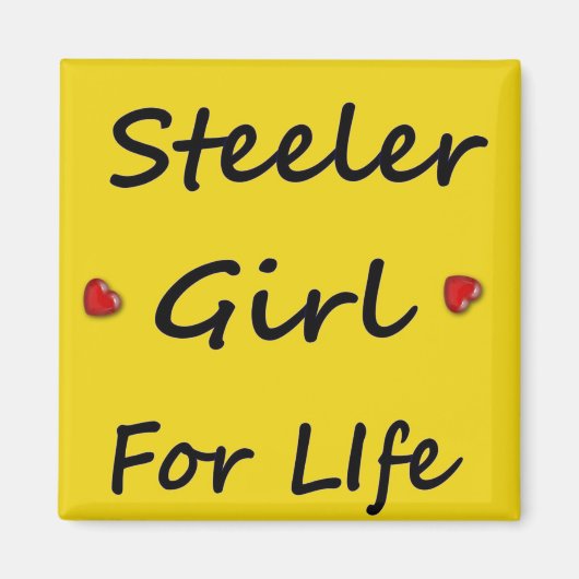 Steeler Girl for Life Magnet (Vorne)