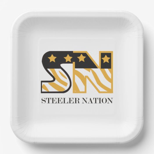 Steeler Nation Party Plate Pappteller (Vorderseite)