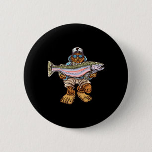 Steelhead-Angeln Bigfoot-Forelle-Fluss-Angler  Button