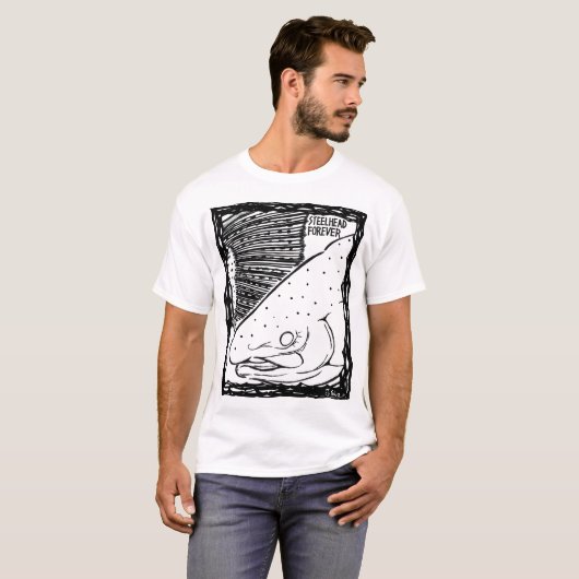 STEELHEAD FOREVER! mono(Fish Forever series 010) T-Shirt (Vorne ganz)