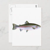 Steelhead Rainbow Trout Fishing-Logo Postkarte (Vorne/Hinten)