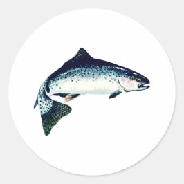 Steelhead Schwimmen Runder Aufkleber