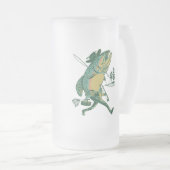 Steelhead Trout in seiner Hose Mattglas Bierglas (VorderseiteRechts)