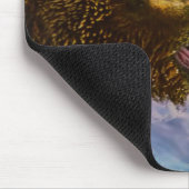 Steelkopflachs, der in den Mund von Grizzlybären s Mousepad (Ecke)