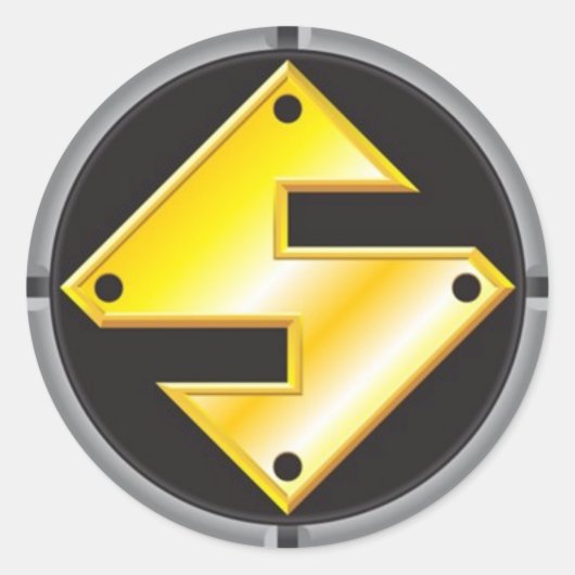 SteelMan-Logo Runder Aufkleber (Vorderseite)
