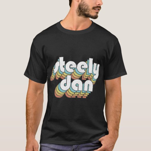 Steely Dan Retro Verblasst T-Shirt (Vorderseite)