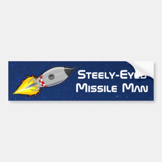 Steely-Mit Augen Missile Man Autoaufkleber (Vorne)