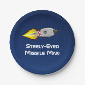 Steely-Mit Augen Missile Man Pappteller (Vorderseite)