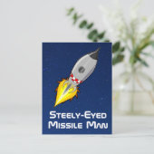 Steely-Mit Augen Missile Man Postkarte (Stehend Vorderseite)