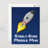 Steely-Mit Augen Missile Man Postkarte (Vorne/Hinten)