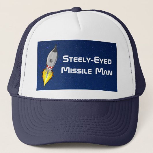 Steely-Mit Augen Missile Man Truckerkappe (Vorderseite)