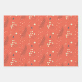 steenrood abstract geschenkpapier set (Vorderseite 3)