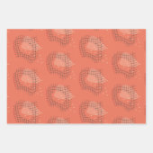 steenrood abstract geschenkpapier set (Vorderseite 2)