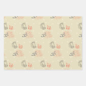 steenrood abstract geschenkpapier set (Vorderseite)