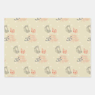 steenrood abstract geschenkpapier set