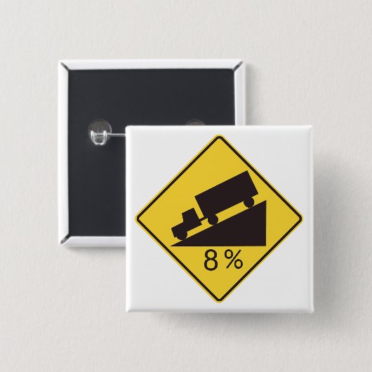 Steep Grade Traffic Sign Trucking Hauling Caution Button (Vorne & Hinten)