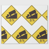 Steep Grade Traffic Sign Trucking Hauling Caution Geschenkpapier (Flach)