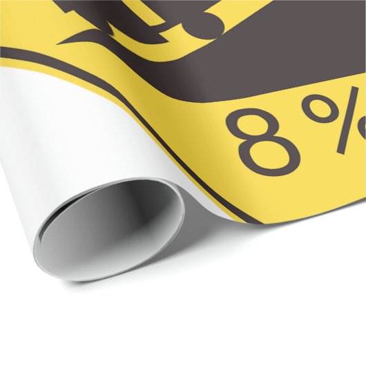 Steep Grade Traffic Sign Trucking Hauling Caution Geschenkpapier (Rolleneckpunkt)