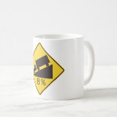Steep Grade Traffic Sign Trucking Hauling Caution Kaffeetasse (VorderseiteRechts)