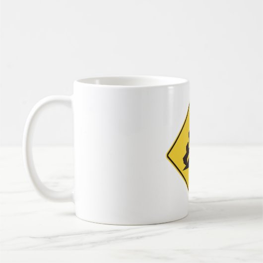 Steep Grade Traffic Sign Trucking Hauling Caution Kaffeetasse (Links)