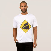 Steep Grade Traffic Sign Trucking Hauling Caution T-Shirt (Vorne ganz)