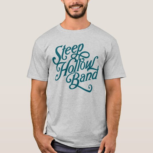 Steep Hollow Band - Blue Word Logo Shirt (Vorderseite)