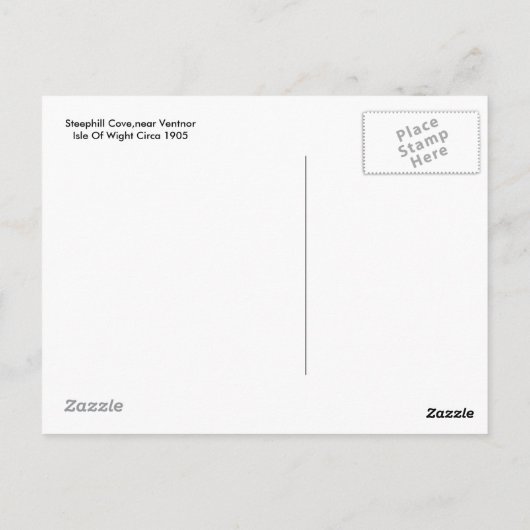 Steephill Cove, Ventnor, Isle of Wight 1905 Postkarte (Rückseite)