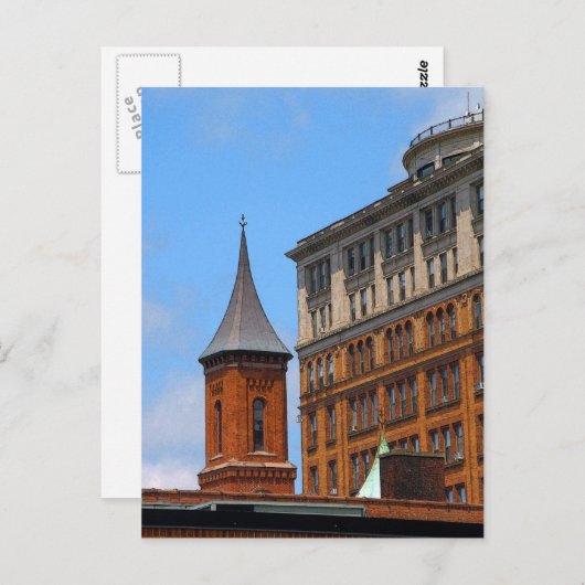 Steeple with Gull Postkarte (Vorne/Hinten)