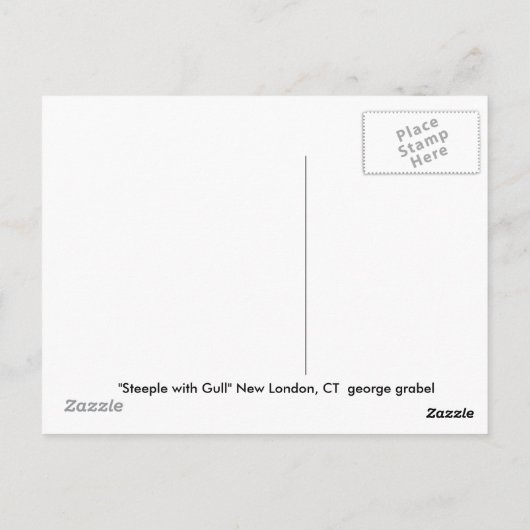 Steeple with Gull Postkarte (Rückseite)