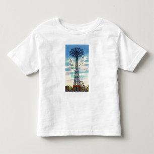 Steeplechase-Park-Fallschirmabsprungs-Tagesszene Kleinkind T-shirt