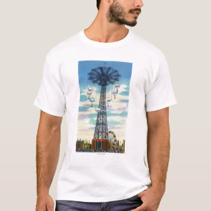 Steeplechase-Park-Fallschirmabsprungs-Tagesszene T-Shirt