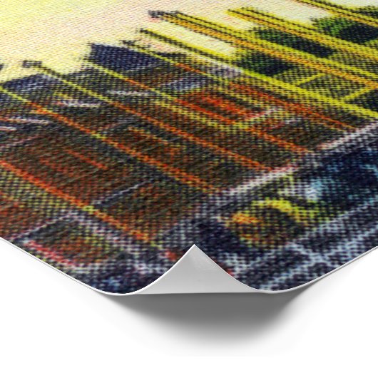 Steeplechase Park Parachute Jump Daytime Scene Poster (Ecke)