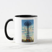 Steeplechase Park Parachute Jump Daytime Scene Tasse (Links)