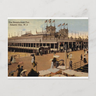 Steeplechase Pier, Atlantic City 1914 Vintage Postkarte