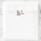 Steeplechase Race Steeplechaser Track and Field Runder Aufkleber (Tasche)