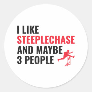Steeplechase Race Steeplechaser Track and Field Runder Aufkleber