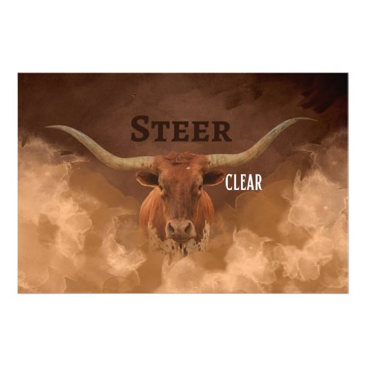 "Steer Clear" Foto Wall Art (Vorne)