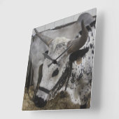 Steer Clock Quadratische Wanduhr (Winkel)