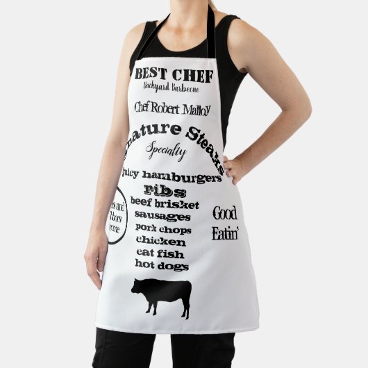 Steer Silhouette Black Best Koch Barbecue Schürze (InSitu)
