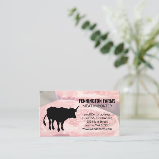 Steer | Steaks Visitenkarte (Stehend Vorderseite)