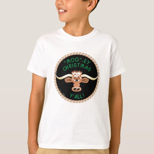 STEER WÜNSCHT EUCH EIN "MOO"~JEDER CHRISTMAS Y'ALL T-Shirt (Vorderseite)